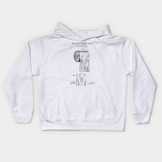 TOILET PAPER ROLL Kids Hoodie by Dennson Creative